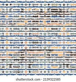 Abstract irregular stroke textured Background. Black, blue, green, orange and yellow Vertical stripe pattern.