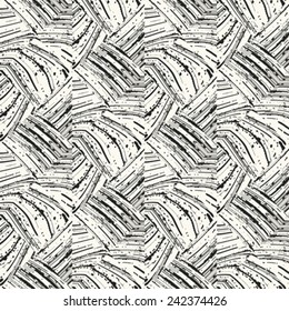 Abstract irregular stroke textured background. Seamless pattern. Vector.