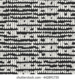 Abstract irregular strokes and dots textured background. Seamless pattern.