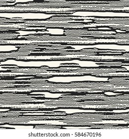 Abstract irregular  strokes and empty spaces textured background. Seamless pattern.