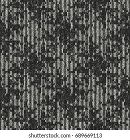 Abstract irregular textured geometric motif. Seamless pattern.