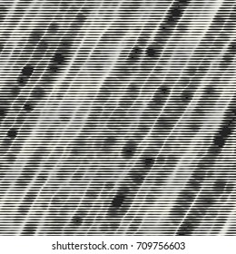 Abstract irregular textured stained striped motif. Seamless pattern.
