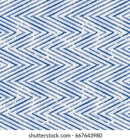Abstract irregular textured zigzag motif. Seamless pattern.