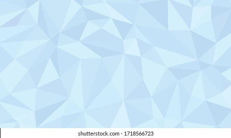 Abstract irregular triangle soft blue glass pieces shapes background. Vector illustration.