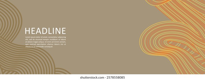 abstract Irregular wave striped lines textured background with empty space. seamless geometric pattern design for certificates, invitations, label, covers, banner and more.
