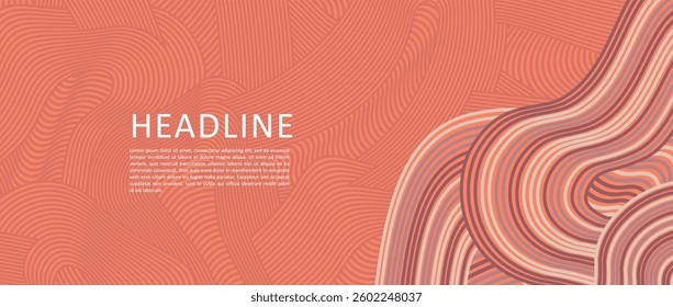 abstract Irregular wave striped lines textured background with empty space. seamless geometric pattern design for certificates, invitations, label, covers, banner and more.
