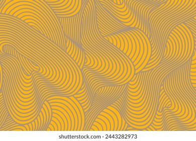 Abstract irregular yellow beige color striped textured background. seamless geometric pattern design for certificate, invitation, textile, clothes, cover and others.