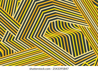 abstract Irregular yellow black color wave striped lines textured background. seamless geometric pattern design for certificates, invitations, textiles, apparel, covers and more.
