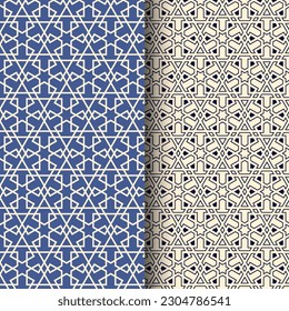 Abstract Islamic Arabic seamless geometric pattern vector