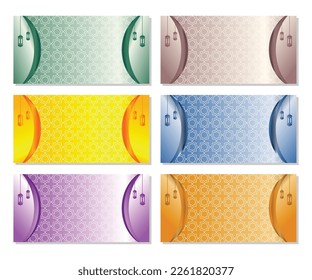 Abstract Islamic background with lantern ornament, ramadan month banner and greeting card template.