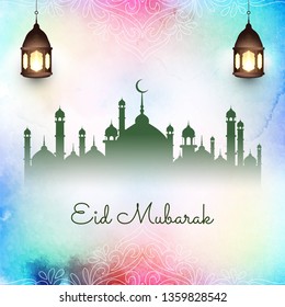 Abstract Islamic Eid Mubarak background