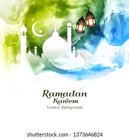 Abstract Islamic Eid Mubarak festival background vector