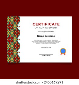 Abstract Islamic Geometric Certificate Design Template