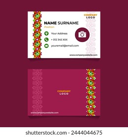 Abstract Islamic Geometric Name Card Design