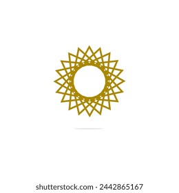 Abstract islamic geometric ornament design element pattern. Outline art template