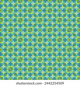 Abstract Islamic Geometric Pattern Pixel Design