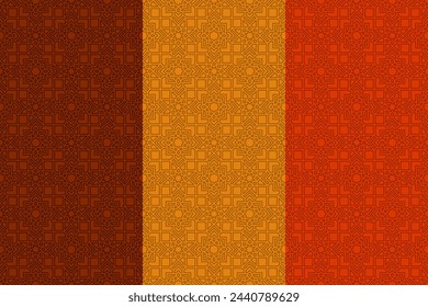 Abstract Islamic Geometric Stroke Pattern Design