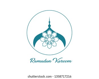 Abstract islamic logo design, can use for invitation card and greeting card