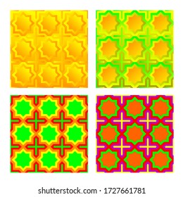 Abstract islamic pattern full color vector