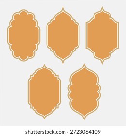 Abstract Islamic Ramadan Kareem frame art and background, and border corner design. Islamic classic card banner poster and template. 