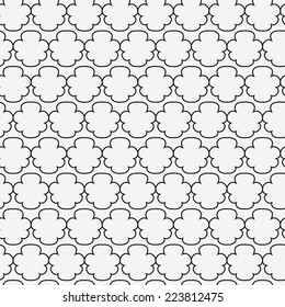 Abstract Islamic seamless pattern. Vector illustration for modern design. Black and white color.