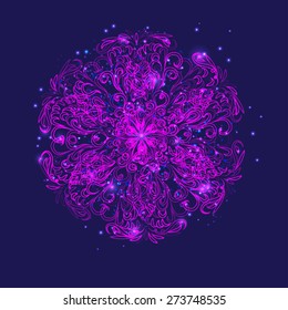 abstract isolate vector snowflake or flower