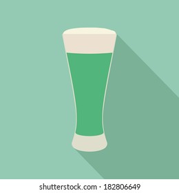 abstract isolated beverage on a green background