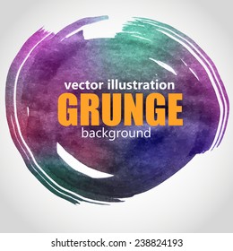 Abstract isolated black ink stain.Vector illustration.
