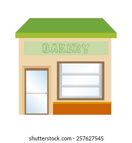 abstract isolated building on a white background