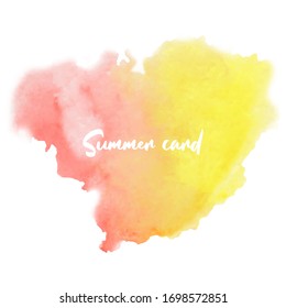 Abstrakte, einzeln bunte, rosafarbene Vektorillustration, Aquarellfarben-Design-Vorlage auf weißem Hintergrund. . Aquarellfarben Farbe Farbe Farbe Vektorillustration Textur. Design-Element Für Karte, Banner.