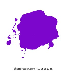 Abstract isolated colorful vector ink stain. Grunge element for paper design. Vector illustration