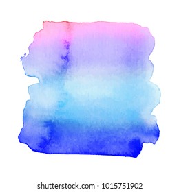 Abstract isolated colorful vector watercolor stain. Grunge element for paper design. Vector illustration