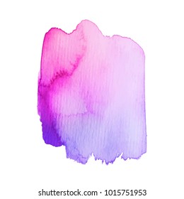 Abstract isolated colorful vector watercolor stain. Grunge element for paper design. Vector illustration