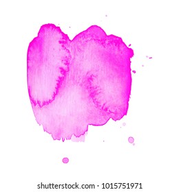 Abstract isolated colorful vector watercolor stain. Grunge element for paper design. Vector illustration