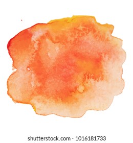 Abstract isolated colorful vector watercolor stain. Grunge element for paper design. Vector illustration