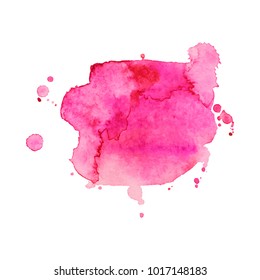 Abstract isolated colorful vector watercolor stain. Grunge element for paper design. Vector illustration