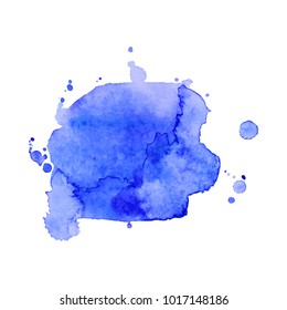 Abstract isolated colorful vector watercolor stain. Grunge element for paper design. Vector illustration