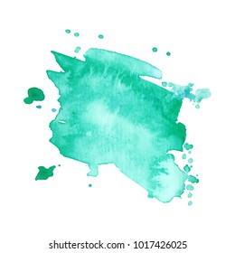Abstract isolated colorful vector watercolor stain. Grunge element for paper design. Vector illustration