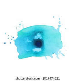 Abstract isolated colorful vector watercolor stain. Grunge element for paper design. Vector illustration