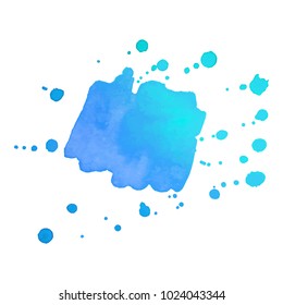 Abstract isolated colorful vector watercolor stain. Grunge element for paper design. Vector illustration