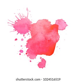 Abstrato isolado vetor colorido aquarela mancha. Elemento grunge para design de papel. Ilustração vetorial