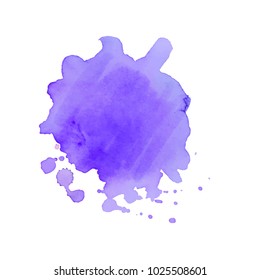 Abstract isolated colorful vector watercolor stain. Grunge element for paper design. Vector illustration