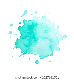 Abstract isolated colorful vector watercolor stain. Grunge element for paper design. Vector illustratio