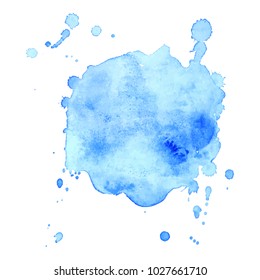 Abstract isolated colorful vector watercolor stain. Grunge element for paper design. Vector illustratio