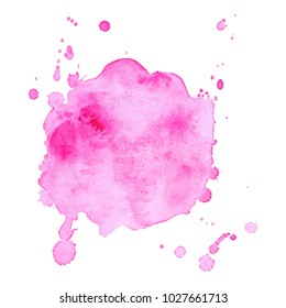 Abstract isolated colorful vector watercolor stain. Grunge element for paper design. Vector illustratio