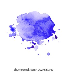 Abstract isolated colorful vector watercolor stain. Grunge element for paper design. Vector illustratio