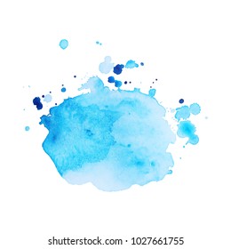 Abstract isolated colorful vector watercolor stain. Grunge element for paper design. Vector illustratio