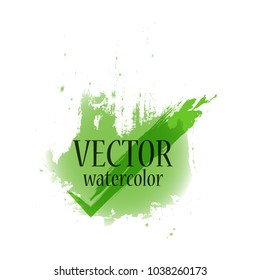 Abstract isolated colorful vector watercolor stain. Grunge element for paper design