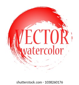 Abstract isolated colorful vector watercolor stain. Grunge element for paper design