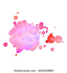
Abstract isolated colorful vector watercolor stain. Grunge element for paper design. Vector illustration
